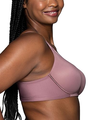 Vanity Fair Women's Beauty Back Premium Plum Wirefree Bra (38D) for Confidence Boosting Support in Everyday Wear