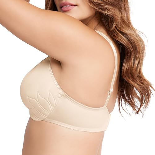 Bali Live It Up Underwire Bra for Women Everyday Wear Full-Coverage T-Shirt Bra with Cushioned Straps and Seamless Desig