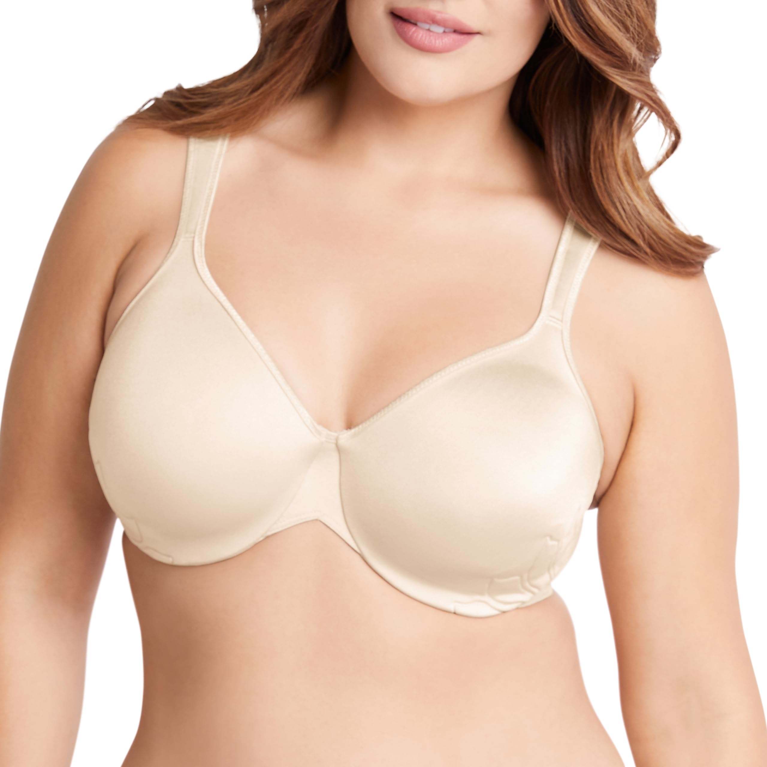 Bali Live It Up Underwire Bra for Women Everyday Wear Full-Coverage T-Shirt Bra with Cushioned Straps and Seamless Desig