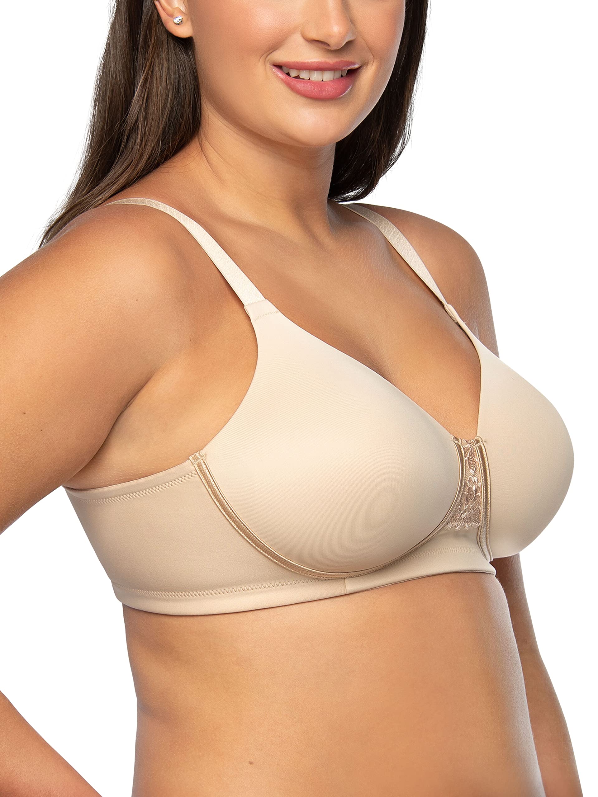 Vanity Fair Women's Full Figure Beauty Back Smoothing Bra: 4 Way Stretch Fabric, Lightweight & Comfortable for Plus Size